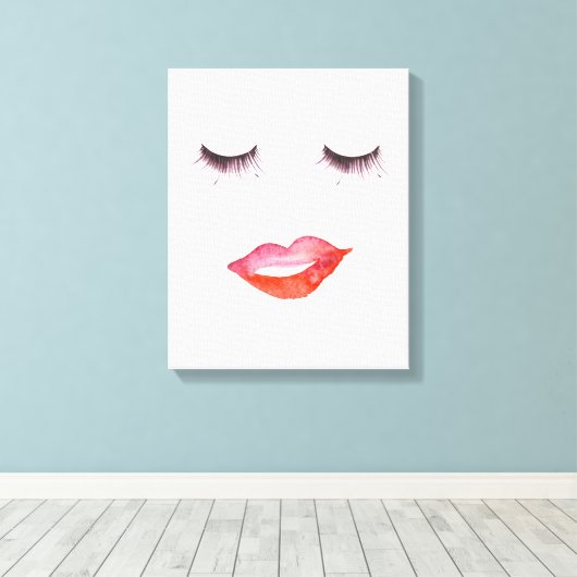 Lips en eierassen canvas afdruk (Insitu (Houten vloer))