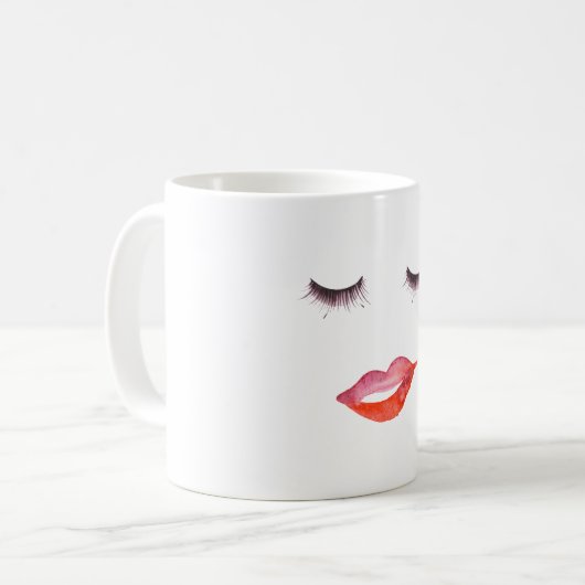 Lips en eierassen koffiemok (Voorkant links)