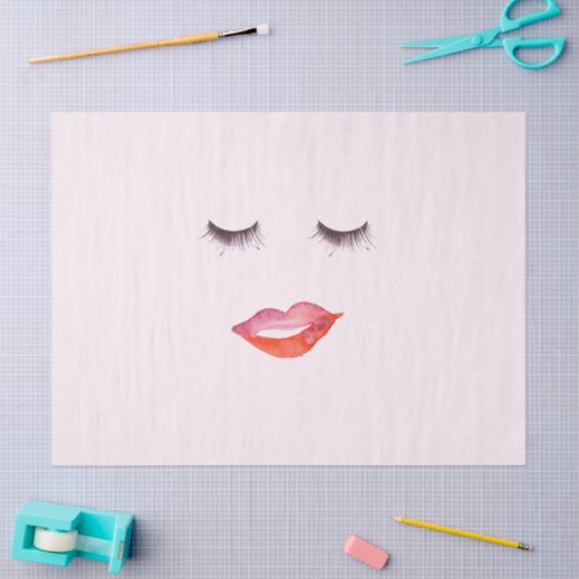 Lips en eierassen tissuepapier (Craft)
