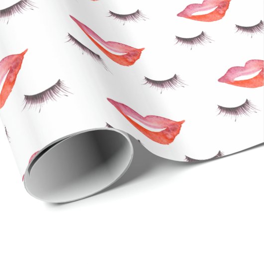 Lips en Eyelashes Cadeaupapier (Rol Hoek)