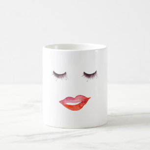 Lips en Eyelashes Koffiemok