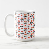 Lips en harten Koffiekoffie Mok (Links)