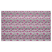 Lips en lippenstift met roze glitterpatroon stof (Fat Quarter)