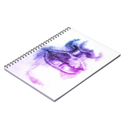 Lips- en neus-tekening, potlood-kunstlaptop notitieboek (Linkerzijde)