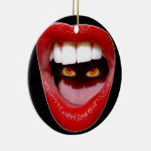 Lips en ogen/STFU Keramisch Ornament (Rechts)