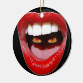 Lips en ogen/STFU Keramisch Ornament (Links)
