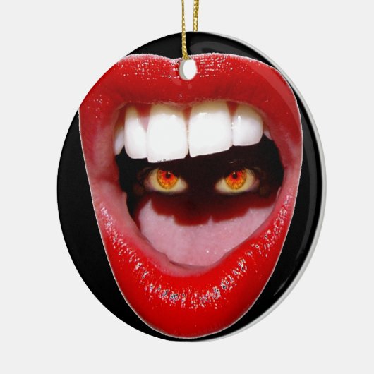 Lips en ogen/STFU Keramisch Ornament (Links)