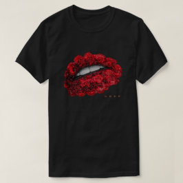 LIPS EN ROZEN KLASSIEK T-SHIRT