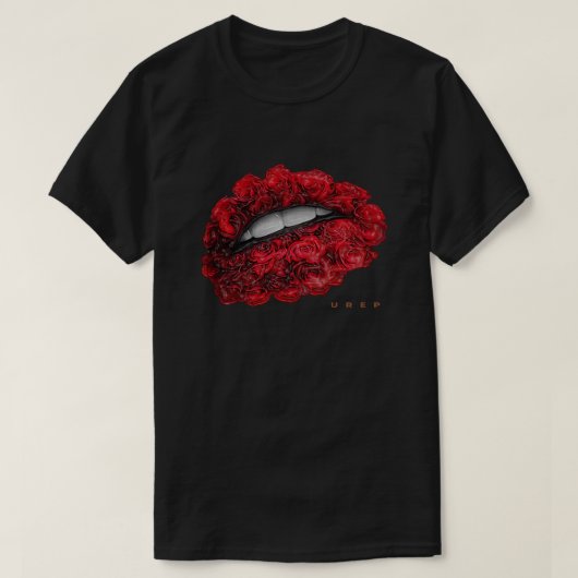 LIPS EN ROZEN KLASSIEK T-SHIRT (Design voorkant)