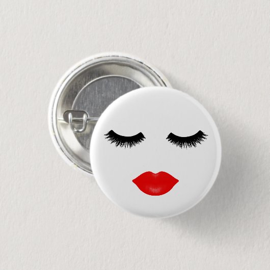 Lips en sla ronde button 3,2 cm (Voorkant /achterkant)