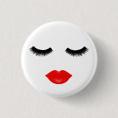 Lips en sla ronde button 3,2 cm (Voorkant)