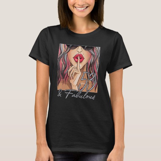 Lips Fabulous en 53 jaar oude Afrikaanse 53e verja T-shirt (Voorkant)