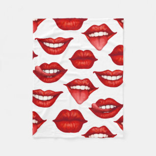 Lips Fleece Deken