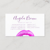 Lips Girly Pink Paars Visitekaartje (Achterkant)