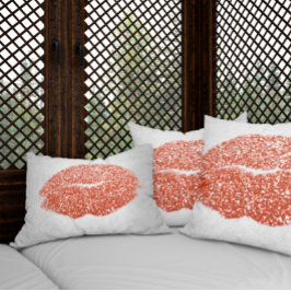 Lips Glitter Gray Peach Gold Makeup Kiss koper Kussen