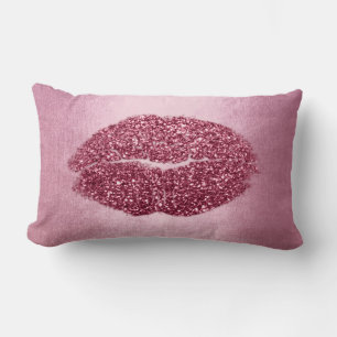 Lips Glitter Maroon Peony Burgundy Makeup Kiss Kussen