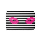 Lips, hete roze lippen, roze lippen, make-up art, badmat (Voorkant)