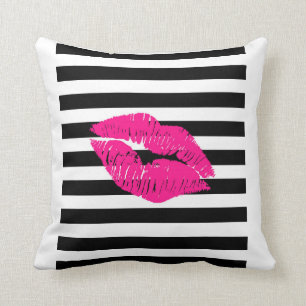 Lips, hete roze lippen, roze lippen, make-up kunst kussen