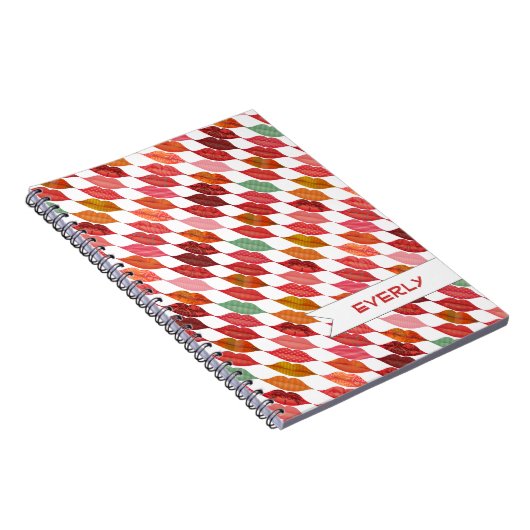 Lips Hipster Retro Retro Cosmetica Notitieboek (Rechterzijde)