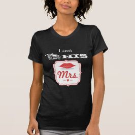 Lips ik ben zijn Mrs. Foto Props T-shirt
