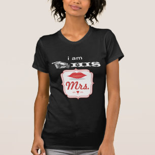 Lips ik ben zijn Mrs. Foto Props T-shirt