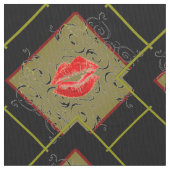 Lips in blokken stof (Close Up)