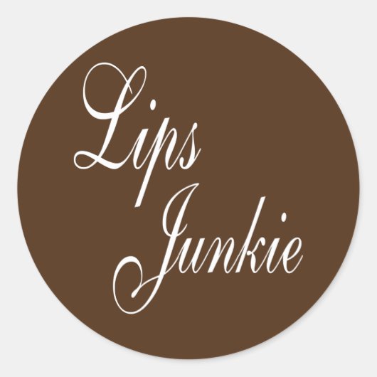Lips Junkie Lip Filler Injections Neurse Injector Ronde Sticker (Voorkant)