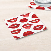 Lips Kartonnen Onderzetters (Schuin)