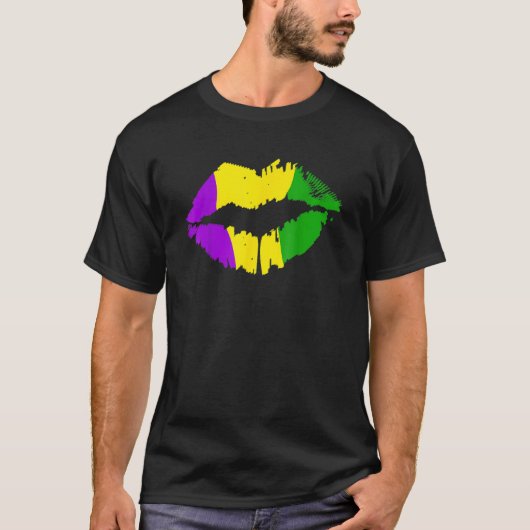 Lips Kiss Costume Mardi Gras T-shirt (Voorkant)