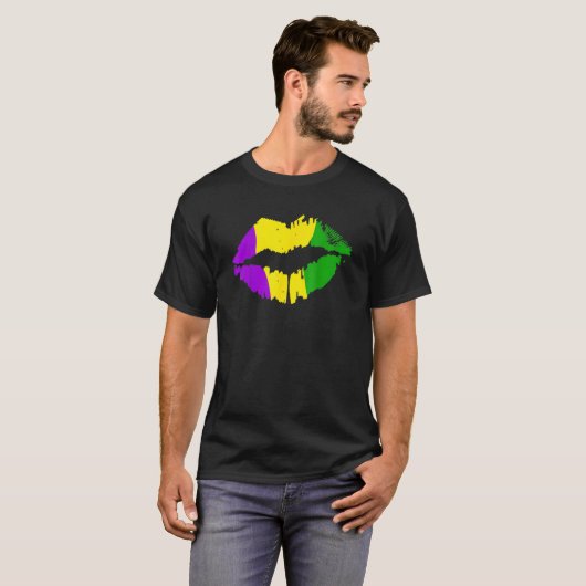 Lips Kiss Costume Mardi Gras T-shirt (Voorkant volledig)