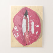 LIPS KISS JIGSAW PUZZLE LEGPUZZEL (Verticaal)