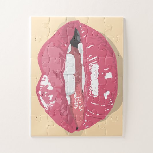 LIPS KISS JIGSAW PUZZLE LEGPUZZEL (Verticaal)