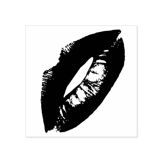 Lips Kiss Lipstick Rubberstempel (Afrduk)
