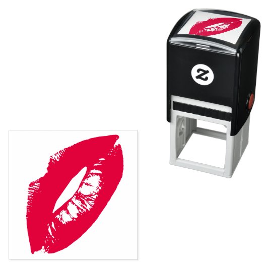 Lips Kiss Lipstick Zelfinktende Stempel (In situ)