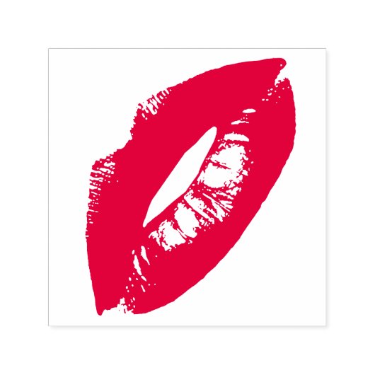 Lips Kiss Lipstick Zelfinktende Stempel (Design)