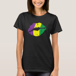 lips kiss mardi gras nieuwe orleans voor vrouwen t-shirt