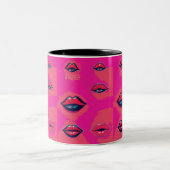 Lips Kiss Print Mok - Romantische mok voor livebir (Center)