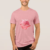 Lips Kiss XOXO Tri-Blend Shirt (Voorkant)