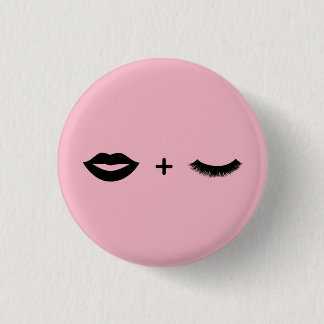 Lips + Lashes Ronde Button 3,2 Cm