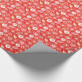 Lips, liefde & harten Valentijnsdag Cadeaupapier (Hoek)