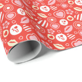 Lips, liefde & harten Valentijnsdag Cadeaupapier (Rol Hoek)