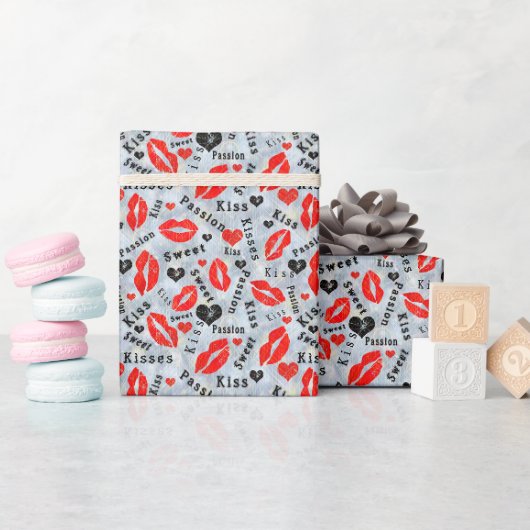 Lips, lippenstift prints, kus. cadeaupapier (Baby Shower)