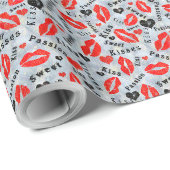 Lips, lippenstift prints, kus. cadeaupapier (Rol Hoek)