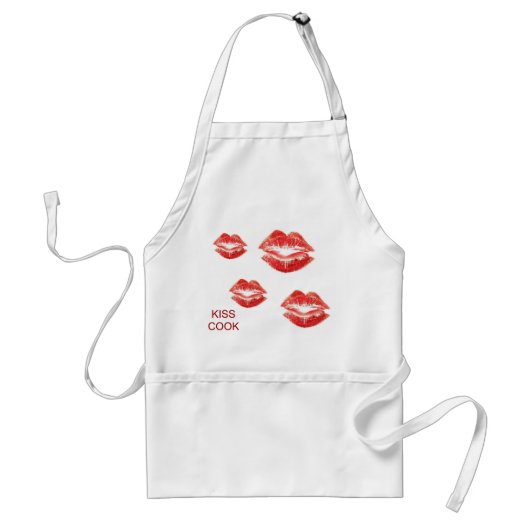 LIPS LIPS LIPS-KISS COOK APRON STANDAARD SCHORT (Voorkant)