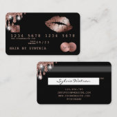 Lips make-up lippenstift Credit Kaart Styled Roos  Visitekaartje (Voorkant / Achterkant)