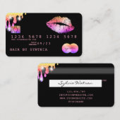 Lips make-up lippenstift Credit Kaart Styled Roos  Visitekaartje (Voorkant / Achterkant)