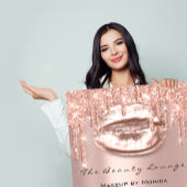 Lips Make-up Openingsuren Salon Roos Drips Glitter Poster