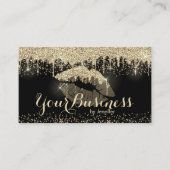 Lips Makeup artiest Glitter Gold Sense Driving Visitekaartje (Voorkant)