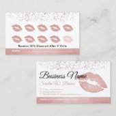 Lips Makeup Salon Loyalty Stempel Visitekaartje (Voorkant / Achterkant)