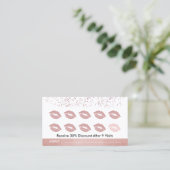 Lips Makeup Salon Loyalty Stempel Visitekaartje (Staand voorkant)